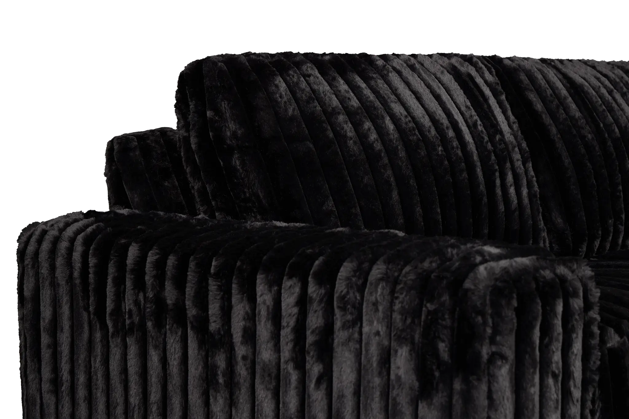 Teddy Black Fabric Right Chaise Sectional Teddy Black Fabric Right Chaise Sectional