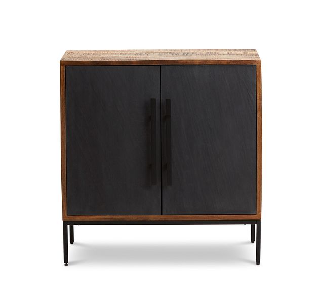 Zane Black Slate Two-door Cabinet