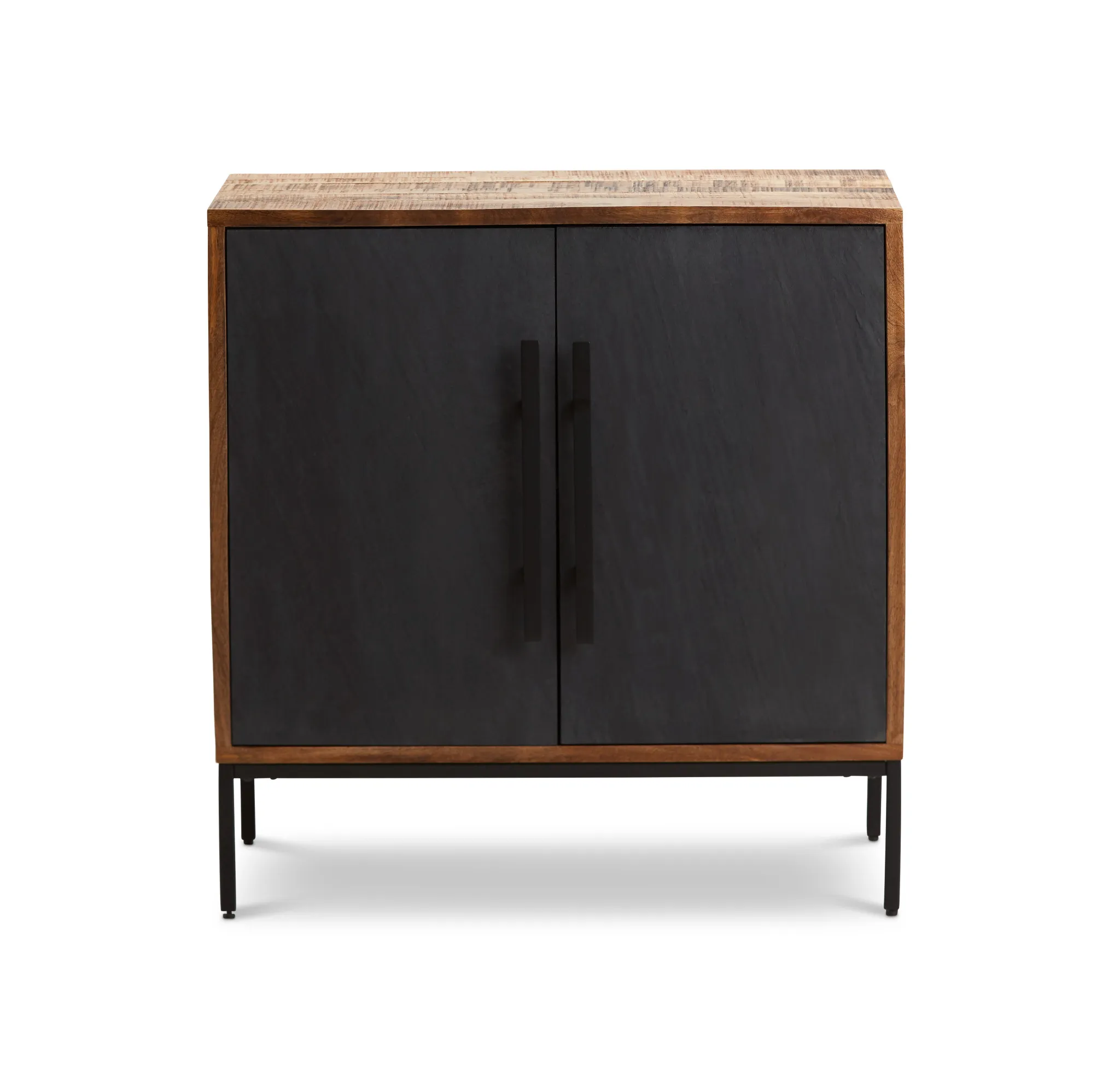 Zane Black Slate Two-door Cabinet