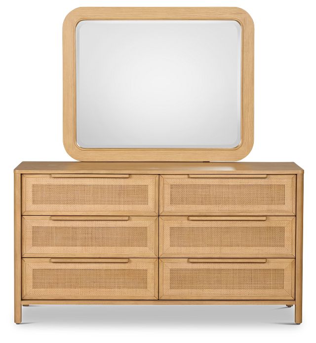 Pacific Light Tone 6-drawer Dresser & Mirror