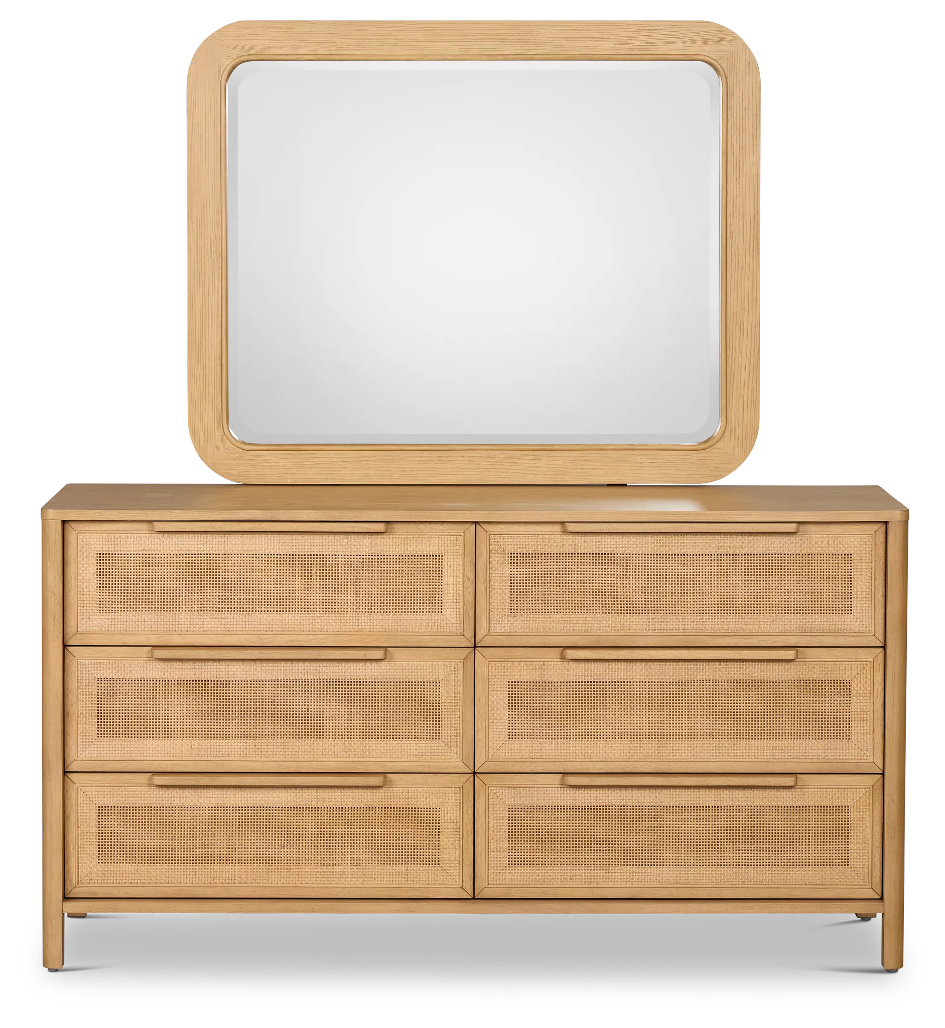 Pacific Light Tone 6-drawer Dresser & Mirror