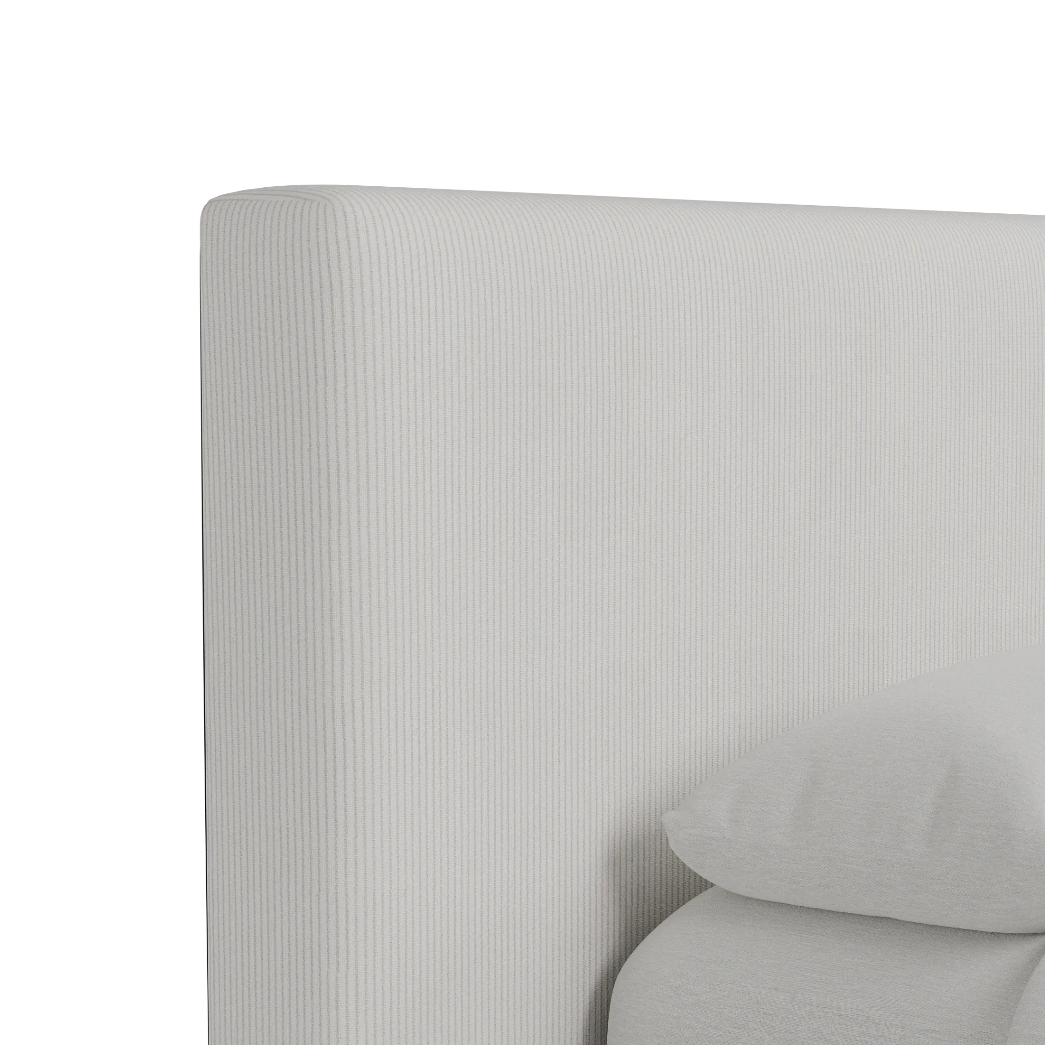 Grayton Lucy Light Beige 44" Upholstered Platform Bed
