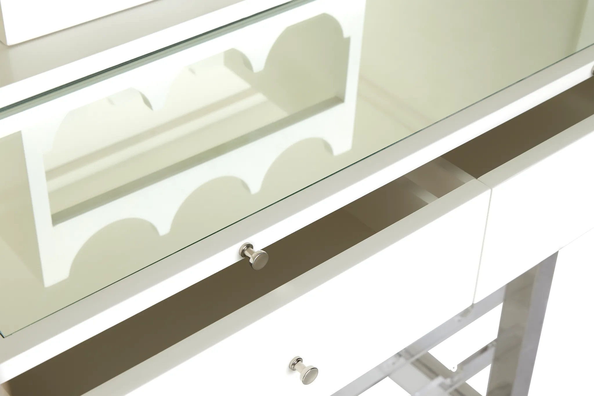 Miami White Bar Cabinet With Wine Rack