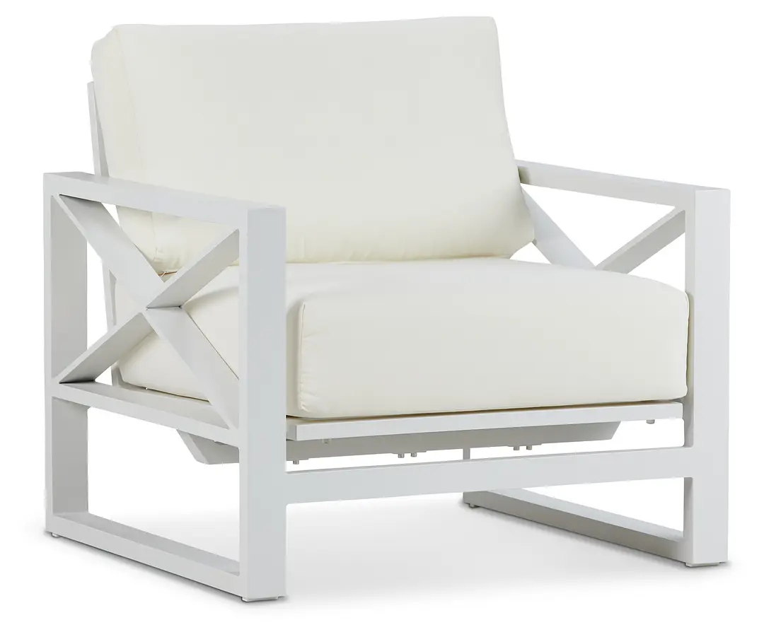 Linear White Rocking Chair Linear White Rocking Chair