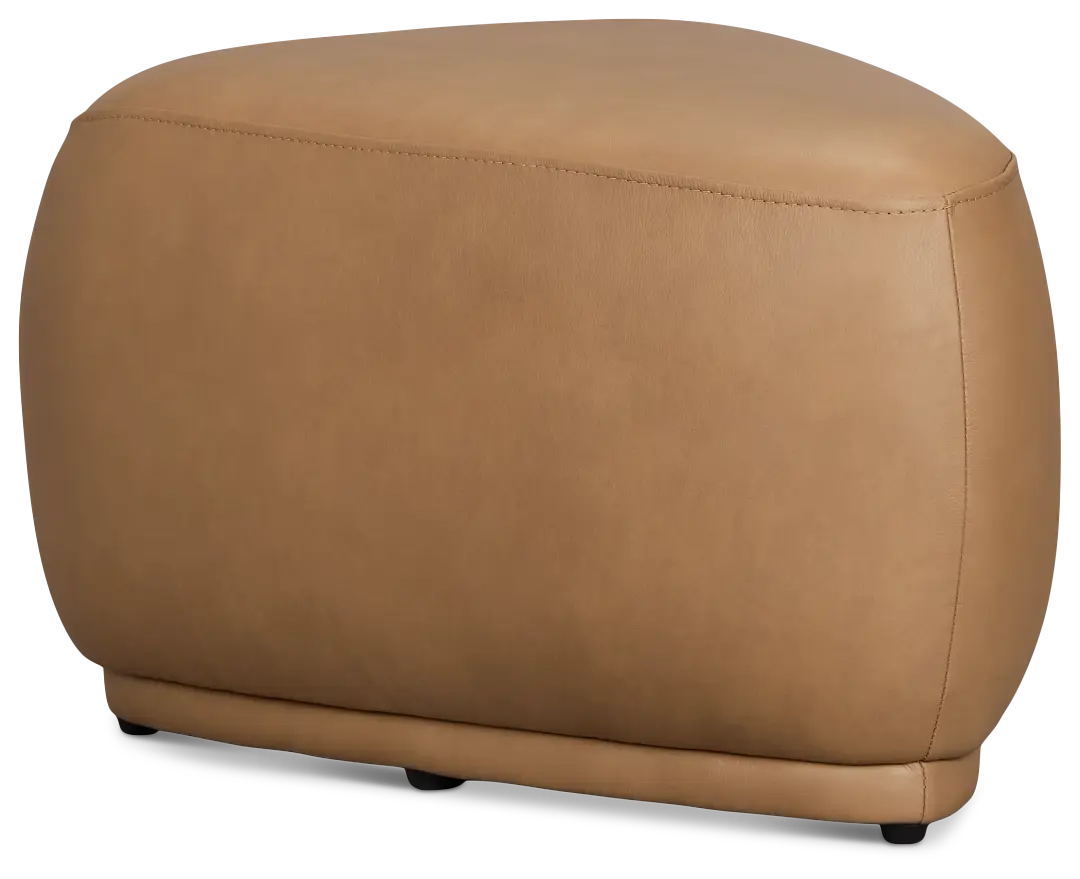 Jovi Brown Leather Small Accent Ottoman Jovi Brown Leather Small Accent Ottoman