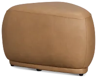 Jovi Brown Leather Small Accent Ottoman