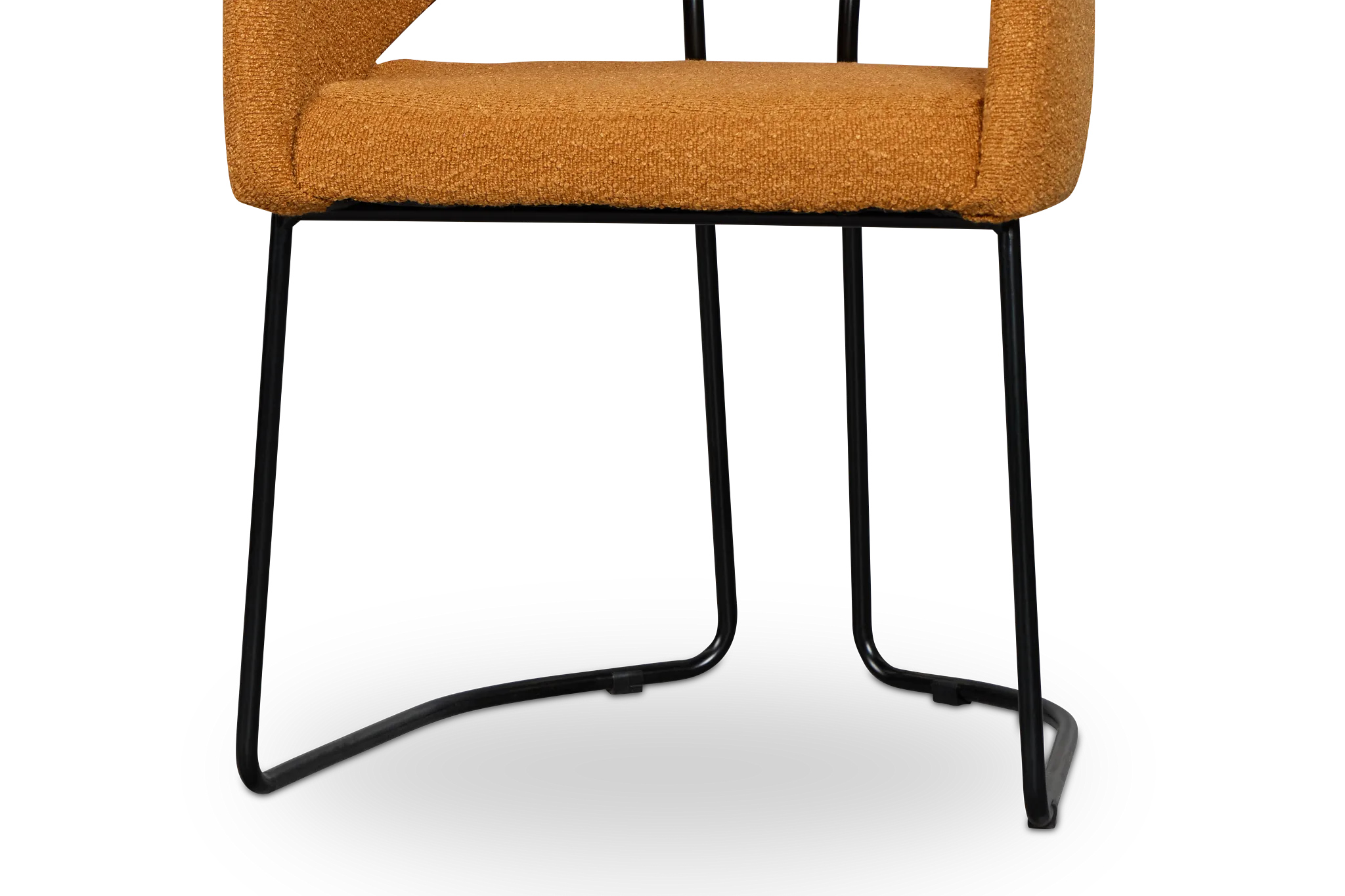 Merrick Dark Orange Round Upholstered Side Chair