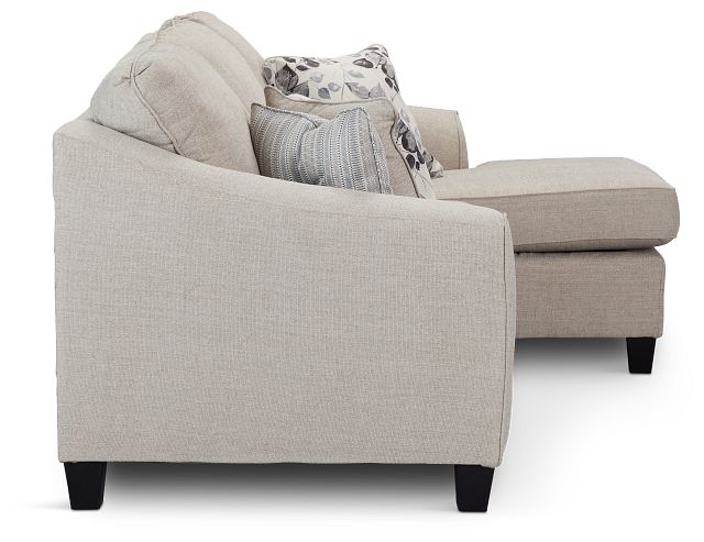 Abney Light Taupe Micro Sofa Chaise