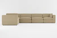 Destin Elite Taupe Fabric 6-piece Modular Sectional