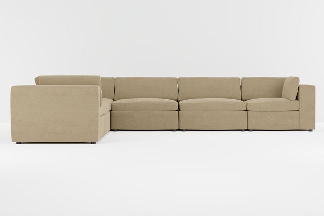 Destin Elite Taupe Fabric 6-piece Modular Sectional