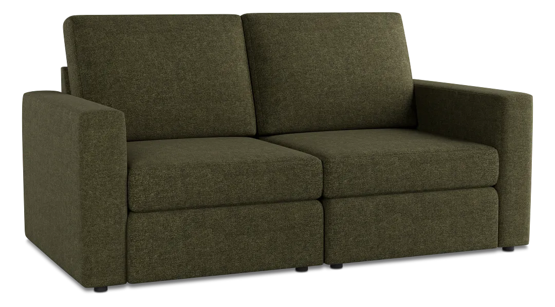 Citymod Green Fabric 2-piece Modular Sofa