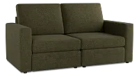 Citymod Green Fabric 2-piece Modular Sofa