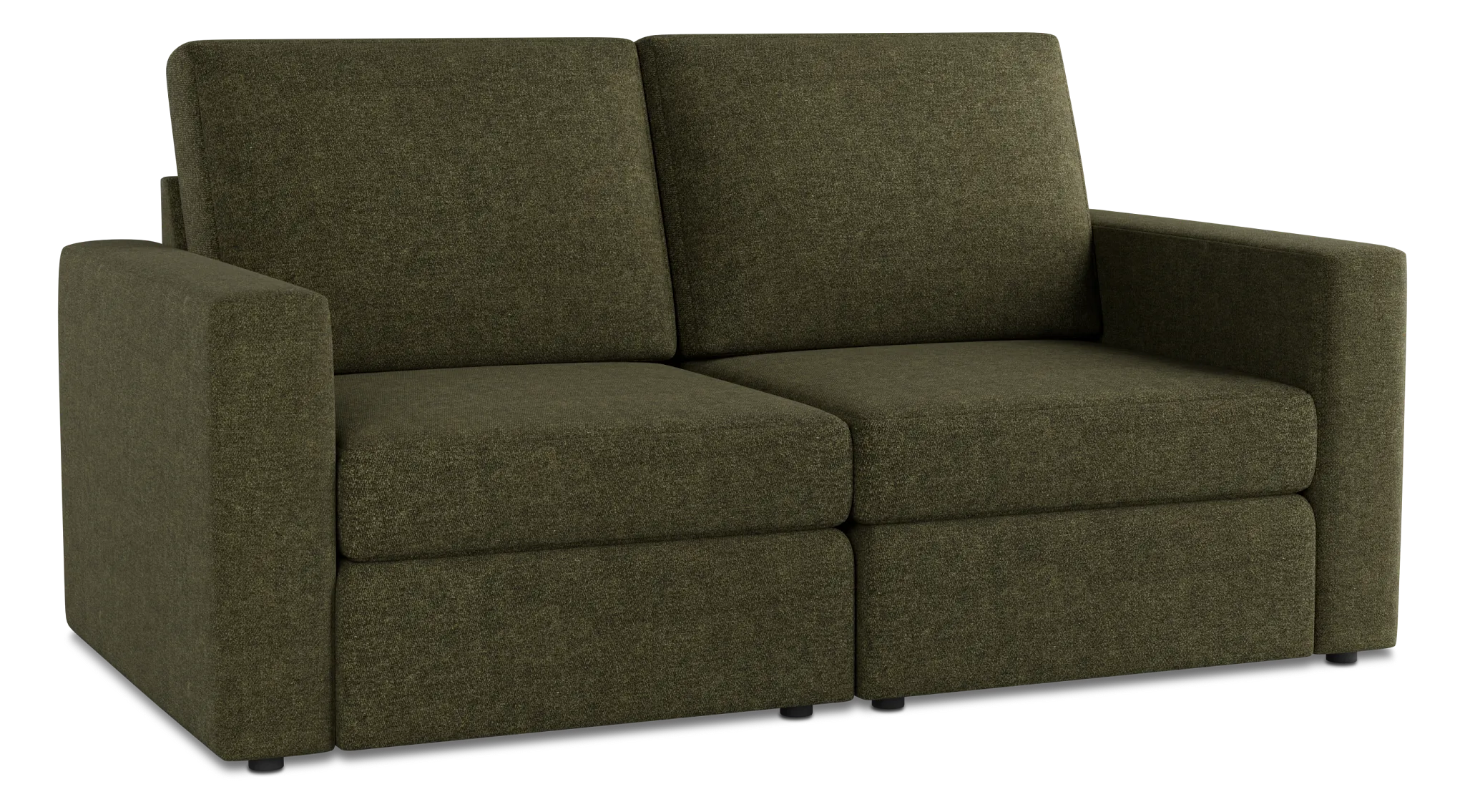 Citymod Green Fabric 2-piece Modular Sofa