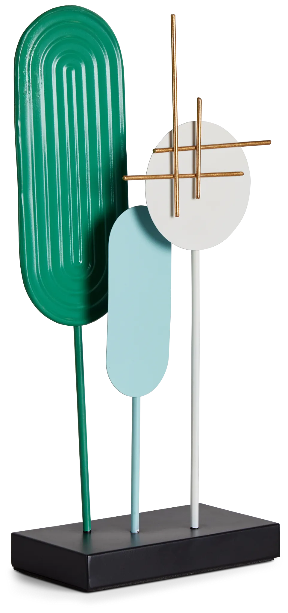 Keystone Multicolored Metal Sculpture