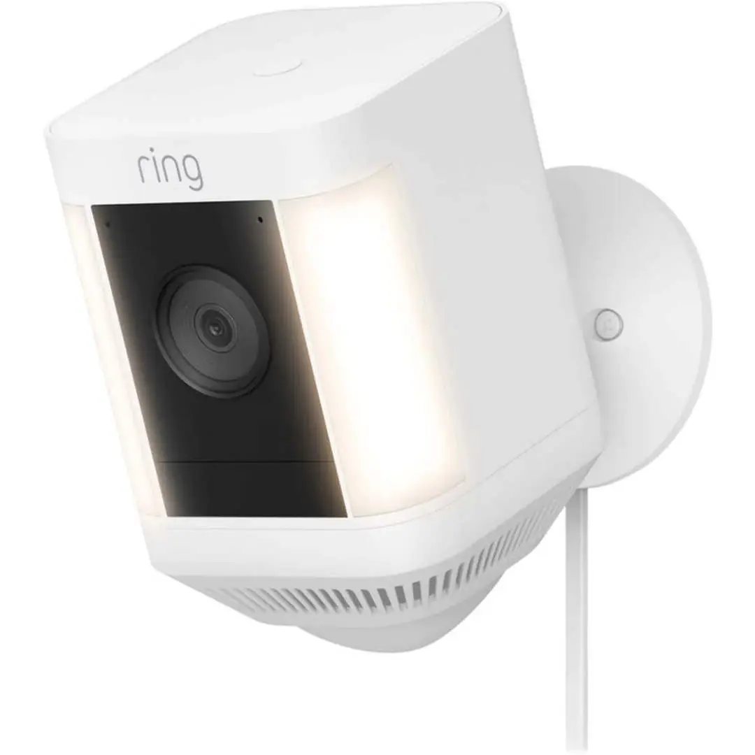 Ring Spotlight Cam Plus Plug In White Outdoor Security Cameras Ring Spotlight Cam Plus Plug In White Outdoor Security Cameras