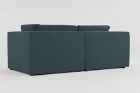 Destin Elevation Dark Blue Fabric 2-piece Modular Sofa