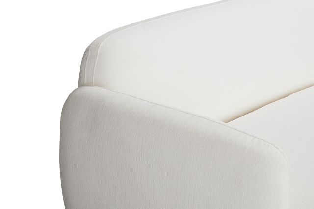 Halsey White Fabric Small Left Cuddler Sectional