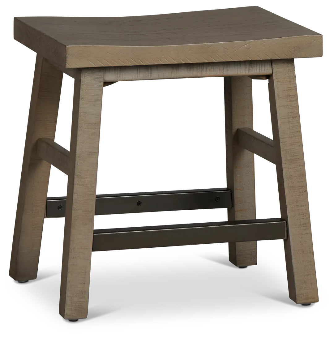 Heron Cove Light Tone Curved Stool