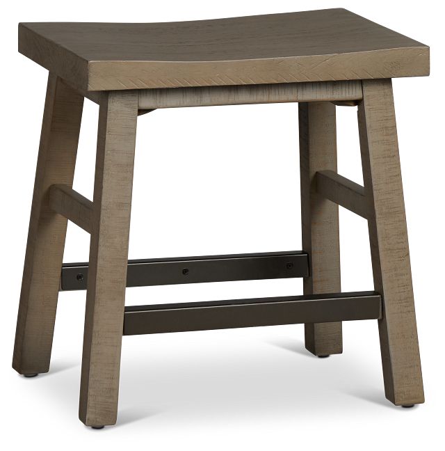 Heron Cove Light Tone Curved Stool