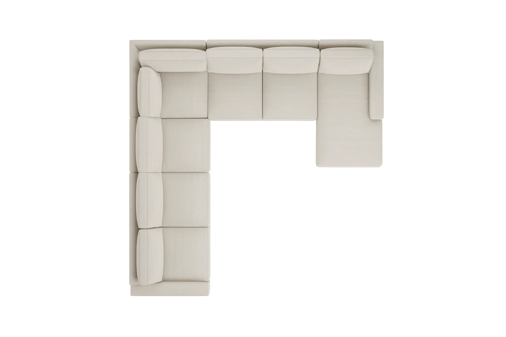 Edgewater Elite Ivory Large Right Chaise Sectional
