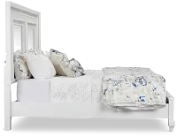 Milan White Panel Bed