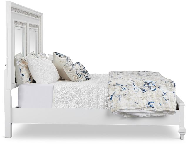 Milan White Panel Bed