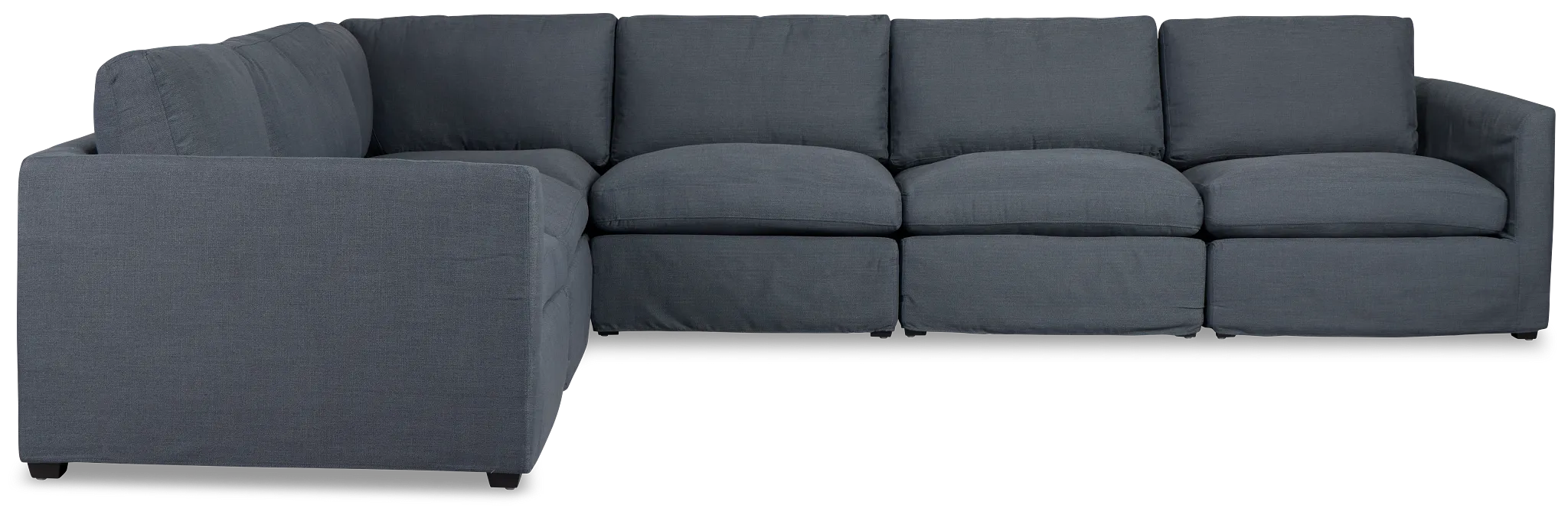 Willow Navy Fabric Large Two-arm Sectional