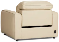 Tidal Beige Lthr/vinyl Power Recliner