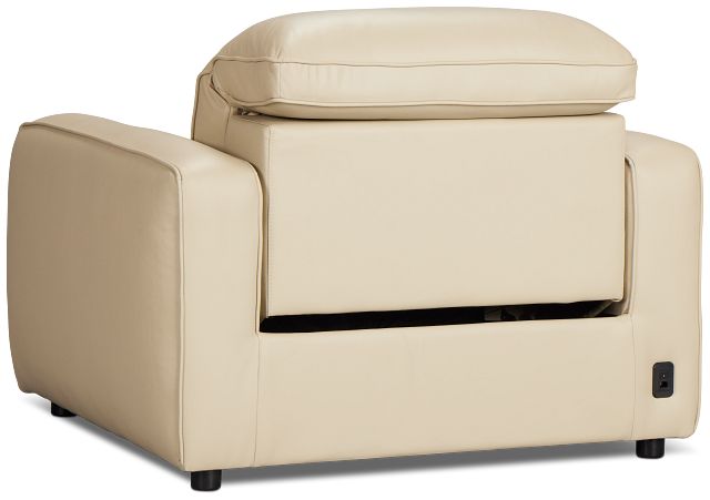 Tidal Beige Lthr/vinyl Power Recliner