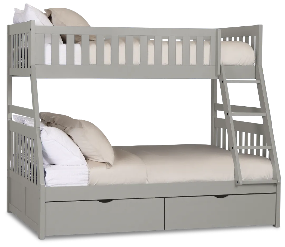 Charleston Gray Storage Bunk Bed