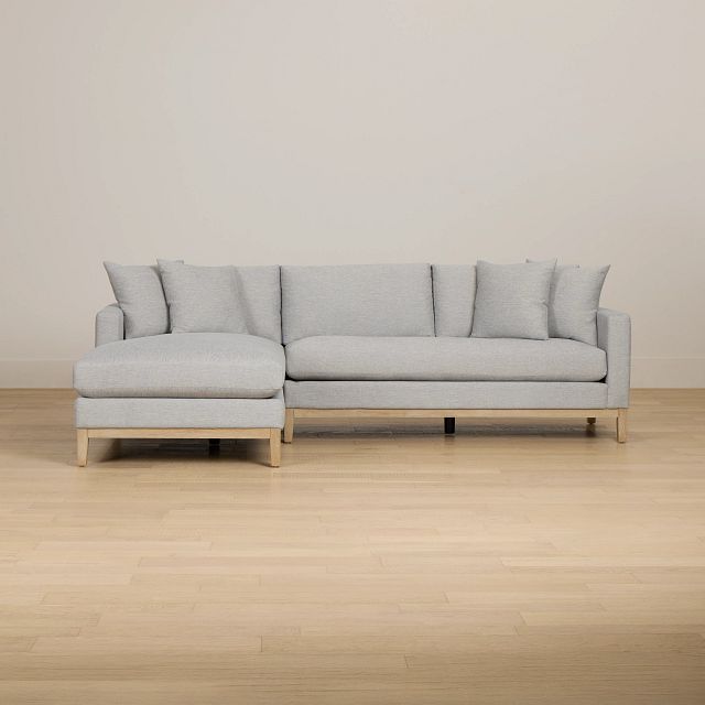 Emma Gray Fabric Left Chaise Sectional