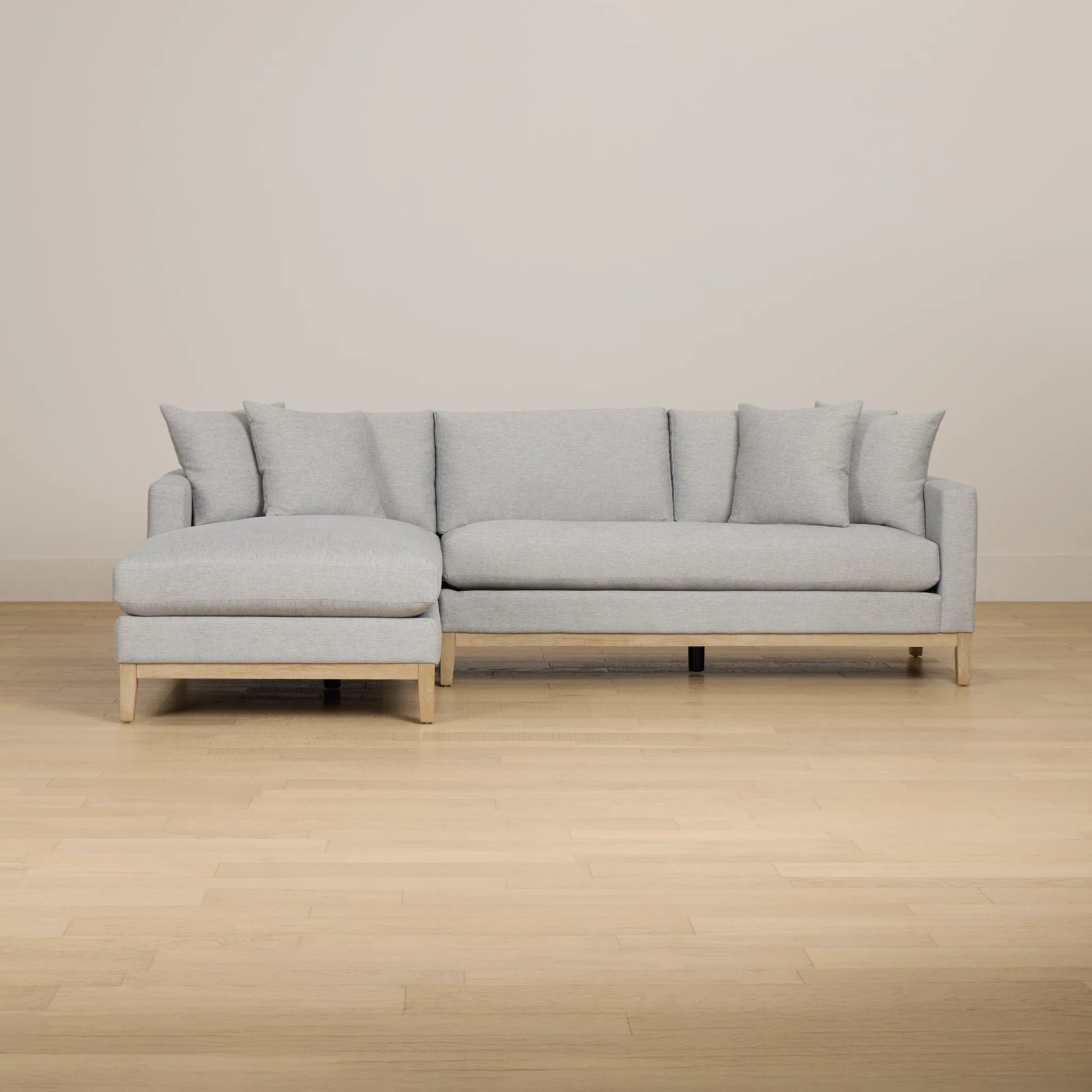 Emma Gray Fabric Left Chaise Sectional