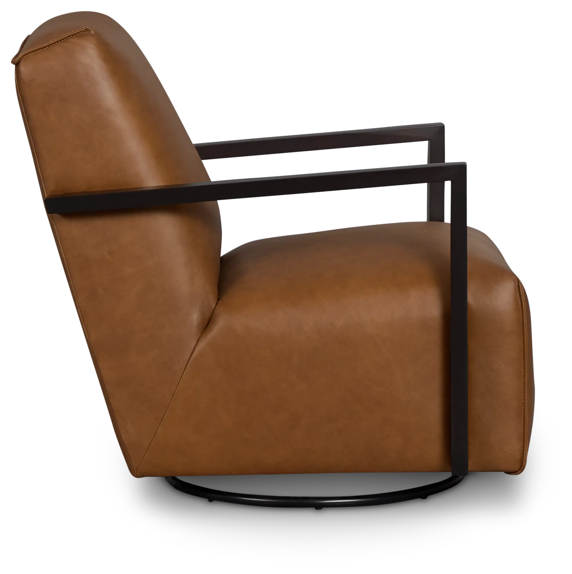 Lucas Dark Brown Leather Swivel Rocker Glider Lucas Dark Brown Leather Swivel Rocker Glider