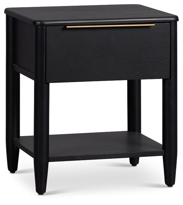 Stockton Black Small Drawer Nightstand