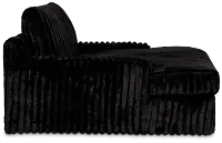 Teddy Black Fabric Chaise