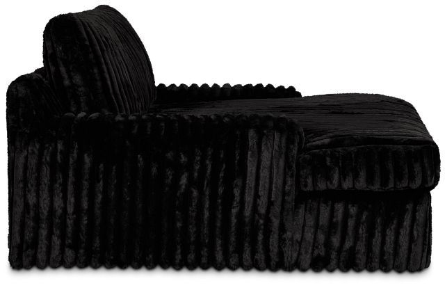 Teddy Black Fabric Chaise