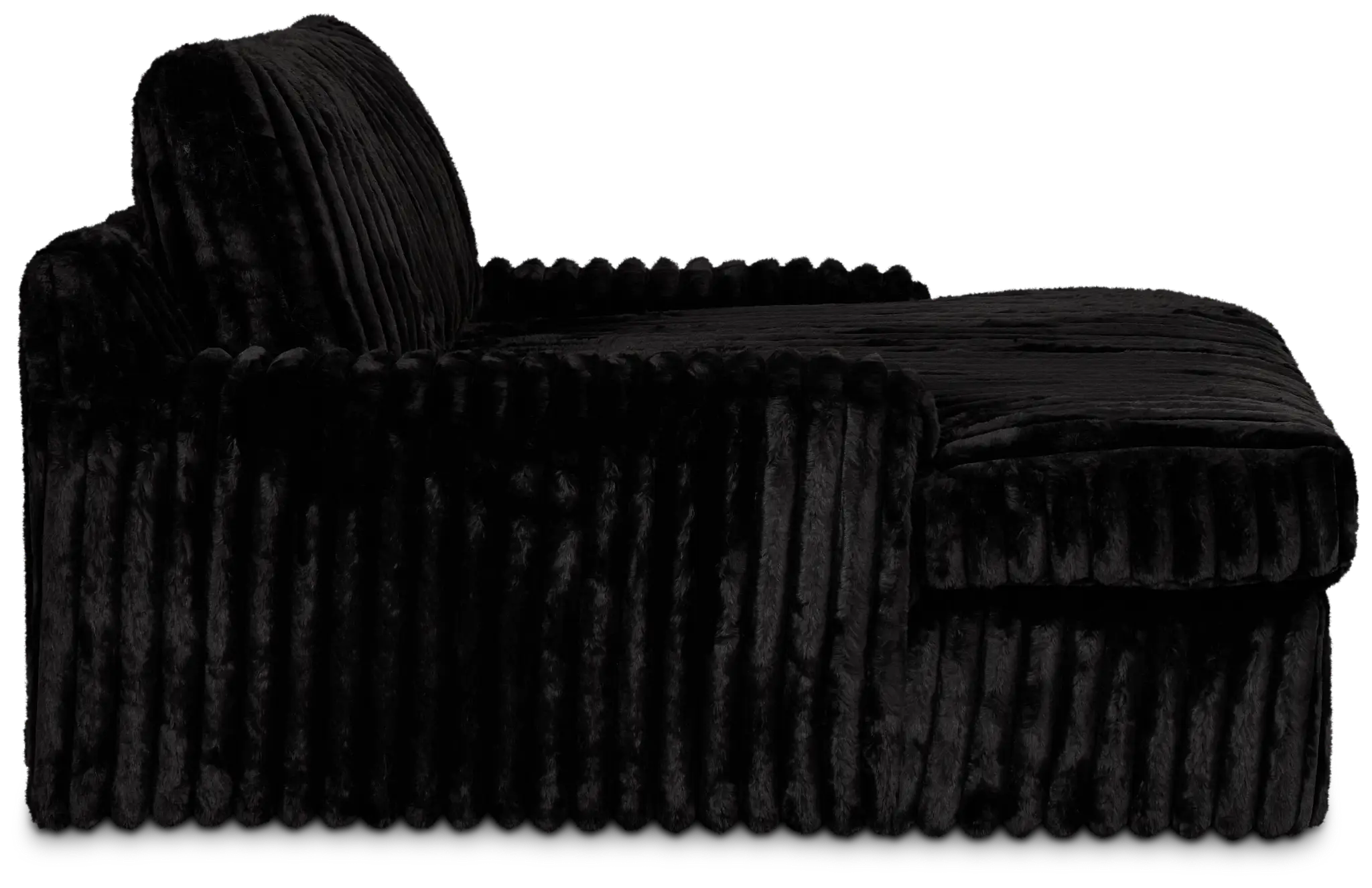 Teddy Black Fabric Chaise Teddy Black Fabric Chaise