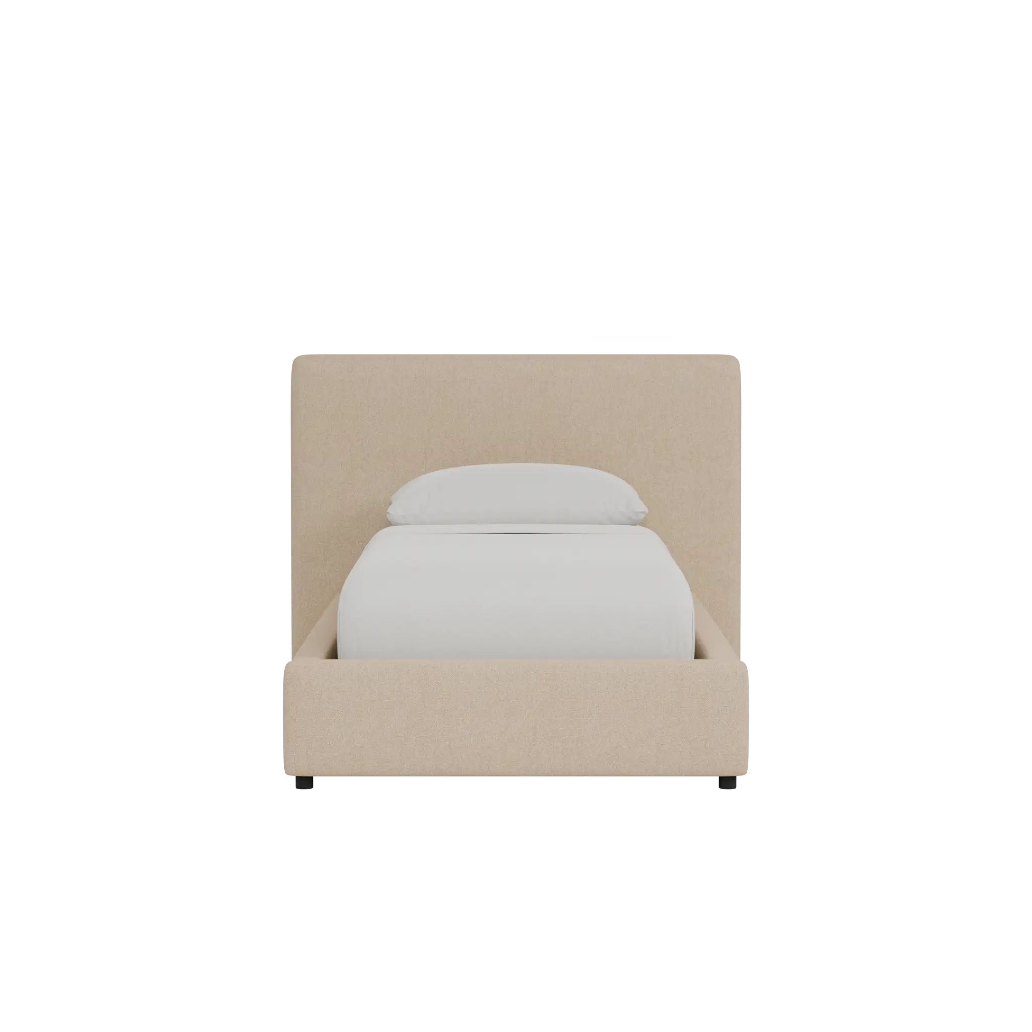 Grayton Merino Light Beige 44" Upholstered Platform Bed Grayton Merino Light Beige 44" Upholstered Platform Bed