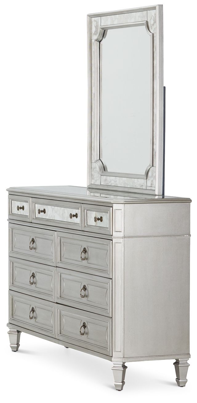 Sloane Silver Dresser & Mirror (2)