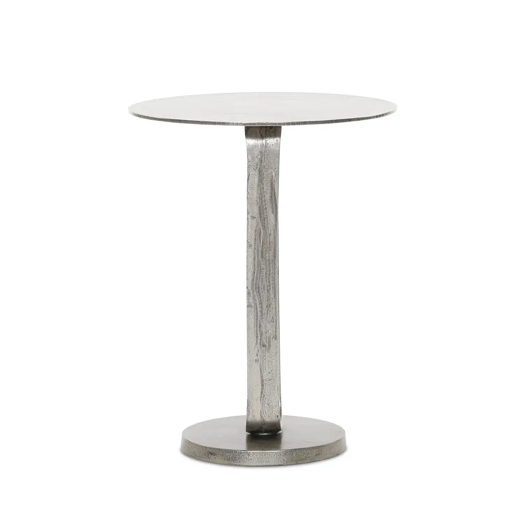 Four Hands Deem Nickel Round End Table Four Hands Deem Nickel Round End Table