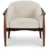 Nova Beige Velvet Accent Chair