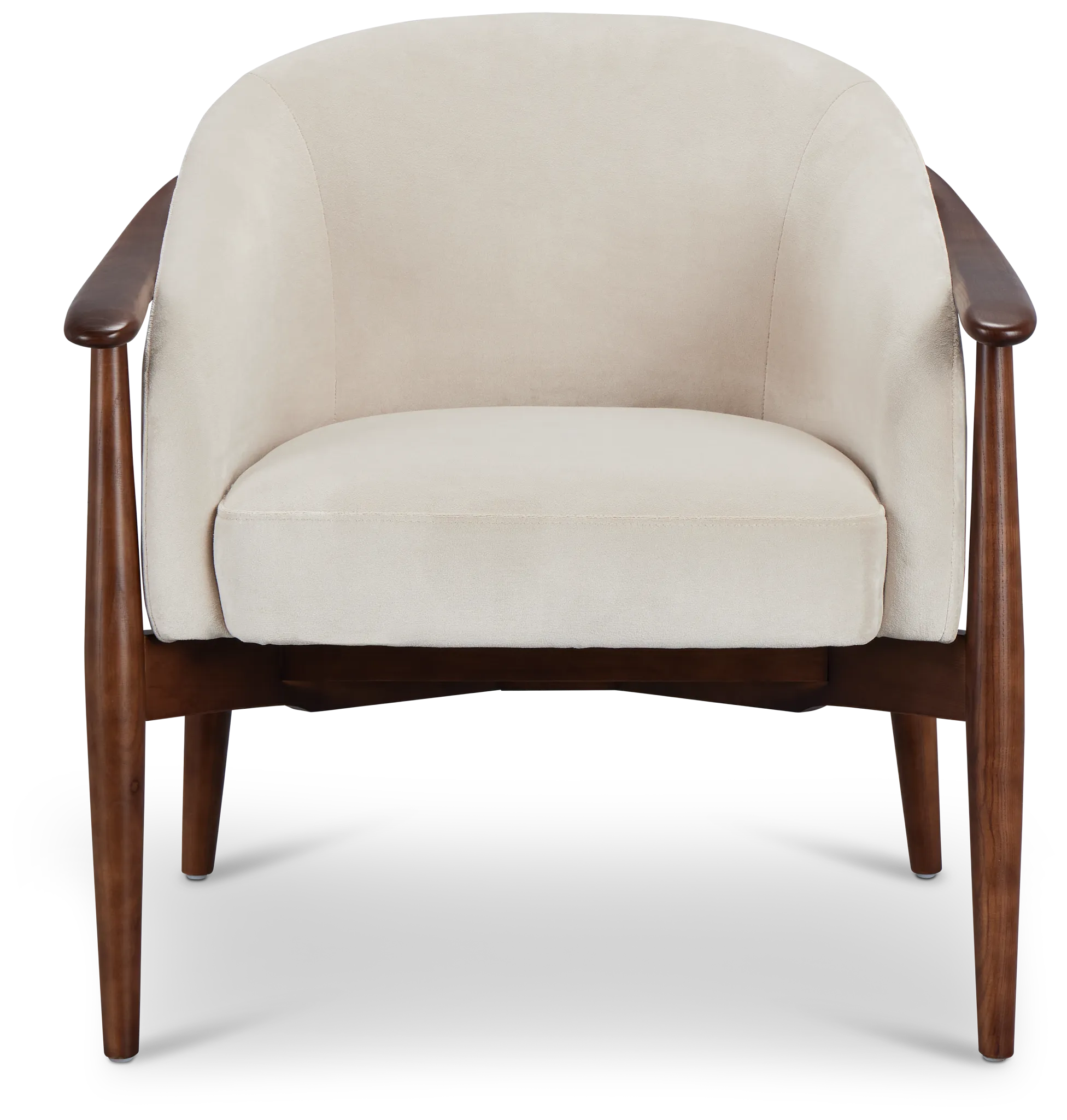 Nova Beige Velvet Accent Chair
