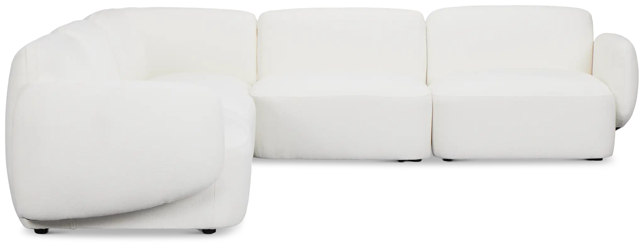 Halsey White Fabric Small Two-arm Sectional Halsey White Fabric Small Two-arm Sectional
