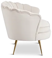 Lily Light Gray Velvet Loveseat