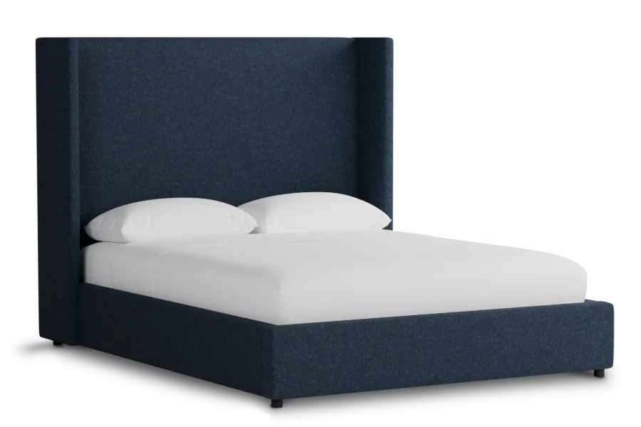 Captiva Elite Dark Blue 60" Upholstered Shelter Bed