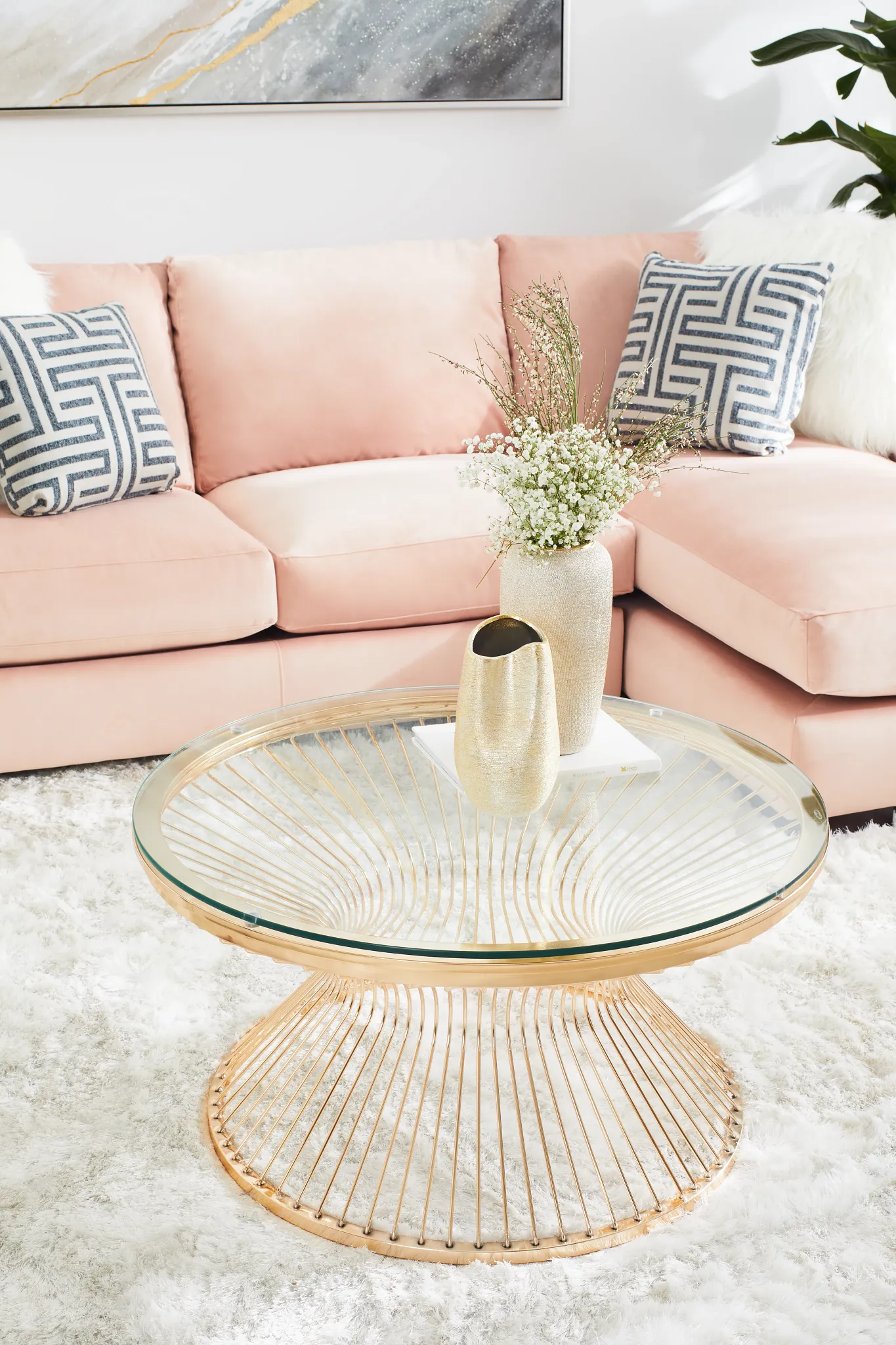 Edgewater Joya Light Pink Right Chaise Sectional