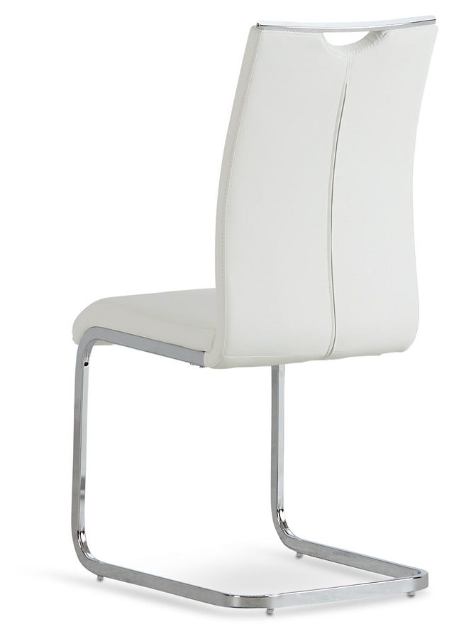 Treviso White Upholstered Side Chair