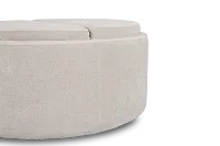 Kristen Light Gray Large Storage Accent Ottoman