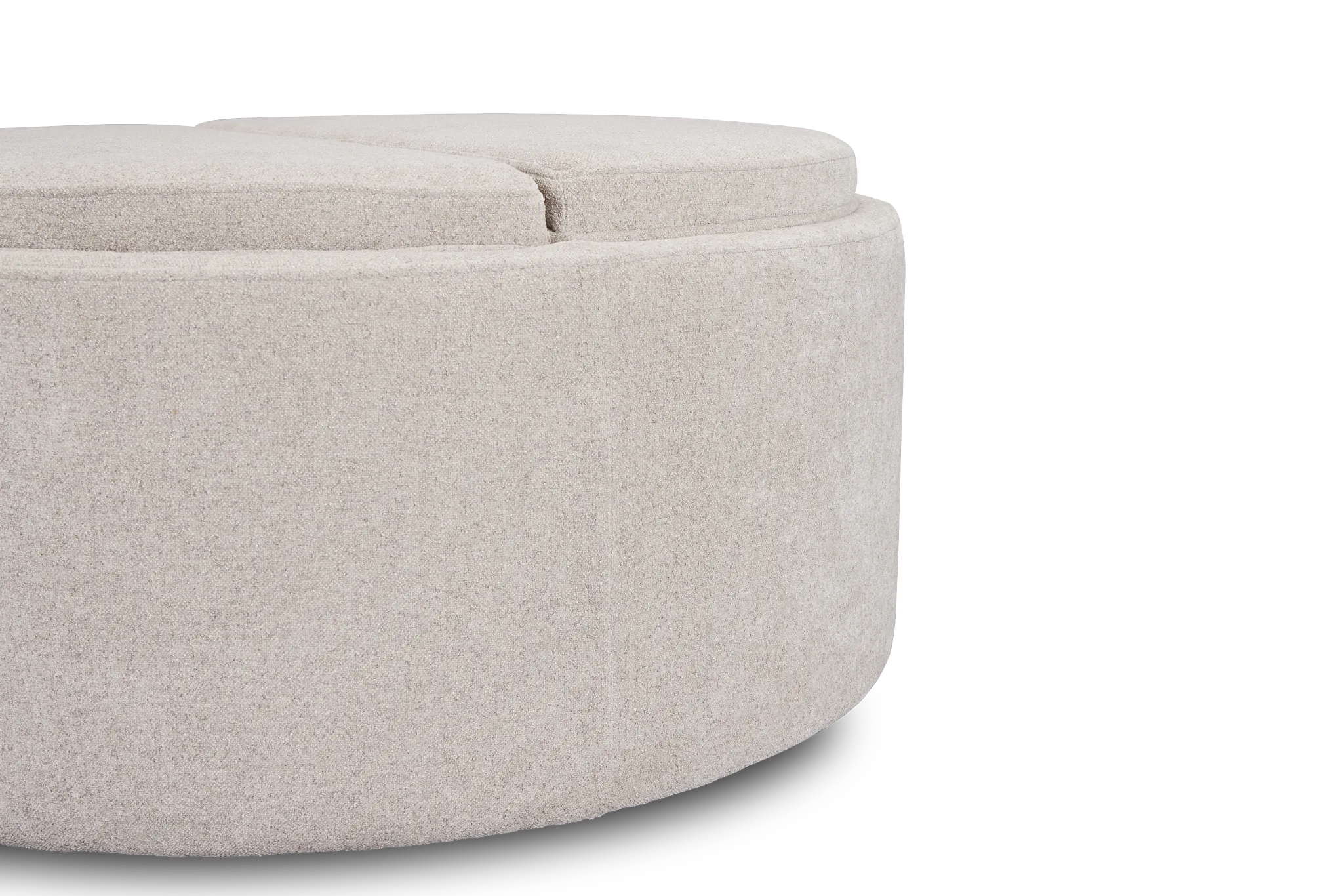 Kristen Light Gray Large Storage Accent Ottoman
