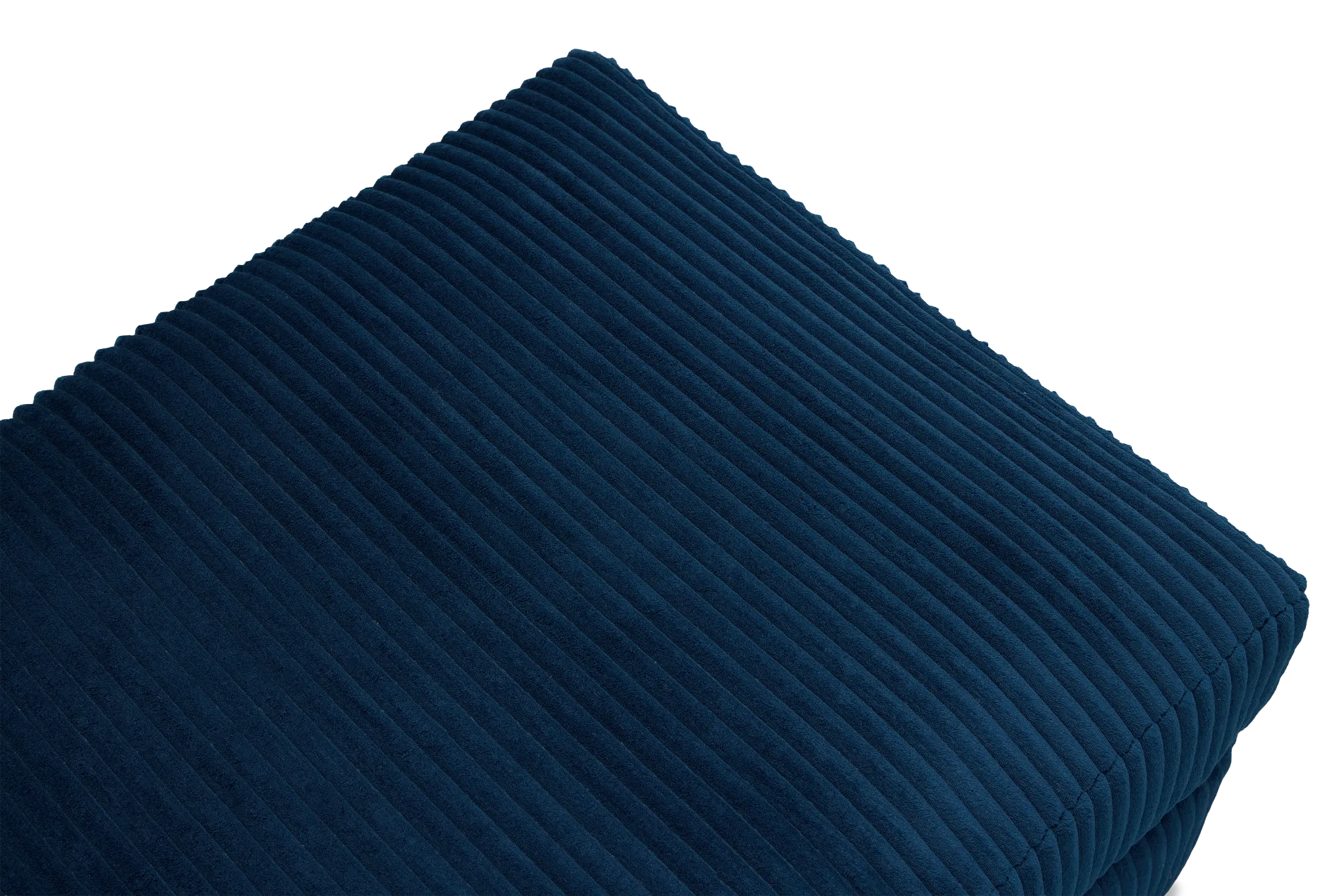 Charlie Dark Blue Fabric Ottoman